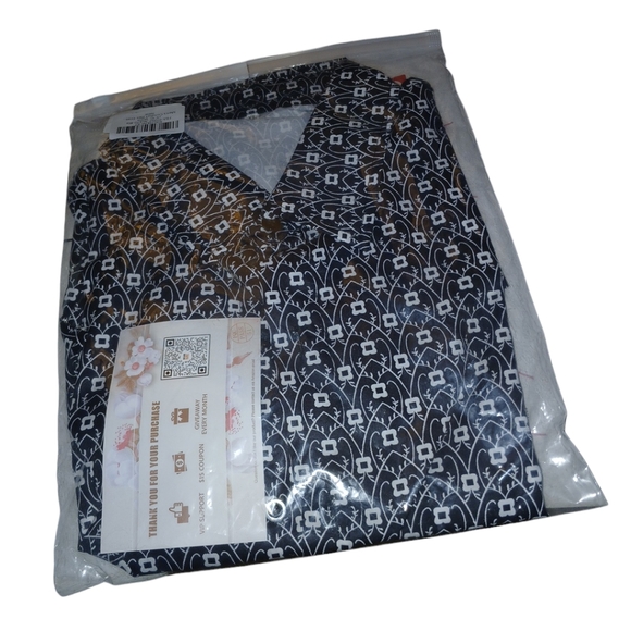 Men's Printed Comfort Flex Short Sleeve Athletic Muscle Button Down sz XL - Picture 2 of 4